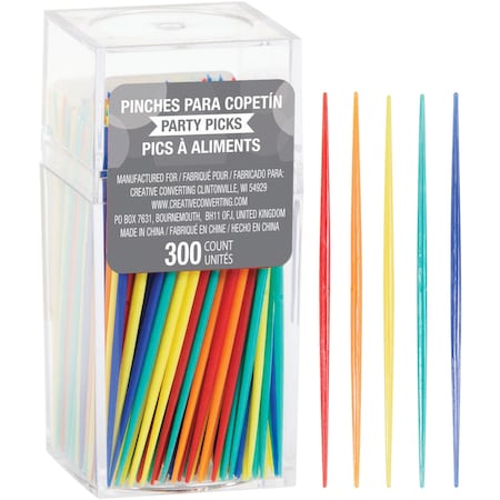 Creative Converting Assorted Color Plastic Picks, 2.75", 3600PK 01450